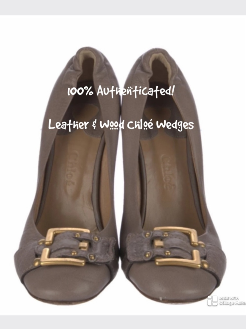 Chloé Wedges in Leather and Wood with a Buckle Size 9 - Picture 2 of 12